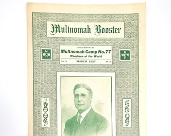 Multnomah Booster 1927 Woodmen of the World Camp 77 Portland Gresham Oregon