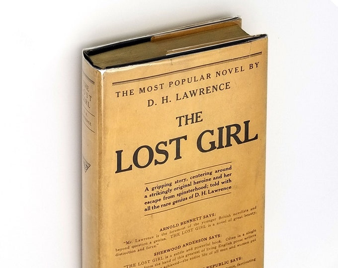 The Lost Girl Hardcover 1921 by D.H. Lawrence ~ Early (3rd) Printing ~ in scarce dust jacket