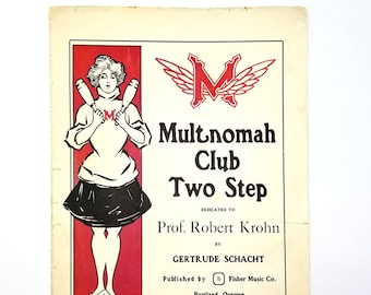 Multnomah Club Two Step Portland Oregon 1905 Gertrude Schacht MAC Athletic MAAC