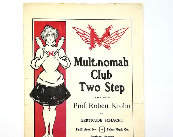 Multnomah Club Two Step Portland Oregon 1905 Gertrude Schacht MAC Athletic MAAC