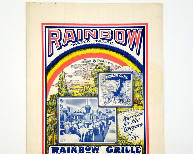 Antique Sheet Music: Rainbow Tango, Rainbow Grille (Grill) Portland, Oregon 1913/1914 by Frank Marion LGBT Culture - Theodore Kruse