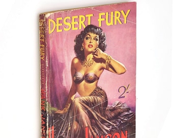 Desert Fury 1953 1st Edition by HANK JANSON ~ Pulp Fiction ~ Reginald Heade Cover Art