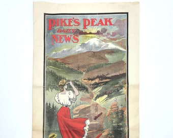 Pike's Peak Daily News (Vol. 14, no. 55 - July 6, 1910) Manitou & Pike's Peak Railroad Newspaper Colorado