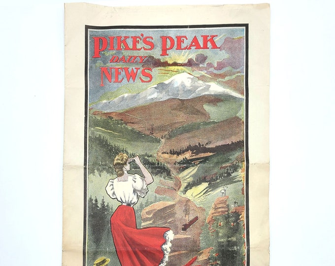 Pike's Peak Daily News (Vol. 14, no. 55 - July 6, 1910) Manitou & Pike's Peak Railroad Newspaper Colorado