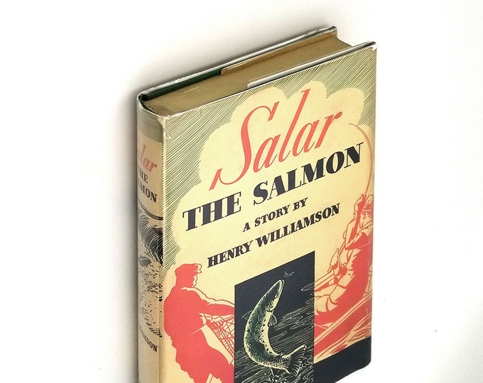 Salar the Salmon Hardcover in Dust Jacket 1938 by Henry Williamson -  Fish - Wildlife - Nature - Life Cycle - Novel - Fiction