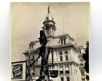 Salvage Sculpture at Courthouse Salem Oregon 1944 WWII - Scrap Metal - War Effort