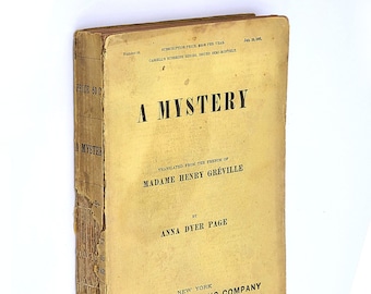 A Mystery/Un Mystere [The Beaurand Mystery] 1891 Mme HENRY GREVILLE ~ Rare Translation ~ Female Author ~ Antique