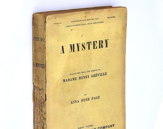 A Mystery/Un Mystere [The Beaurand Mystery] 1891 Mme HENRY GREVILLE ~ Rare Translation ~ Female Author ~ Antique