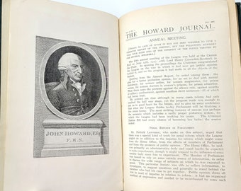 The Howard Journal ~ Howard League for Penal Reform  (1926-1929. Vol. 2, No. 1-4) Capital Punishment, Prisons, Prisoners, Criminal Law, etc