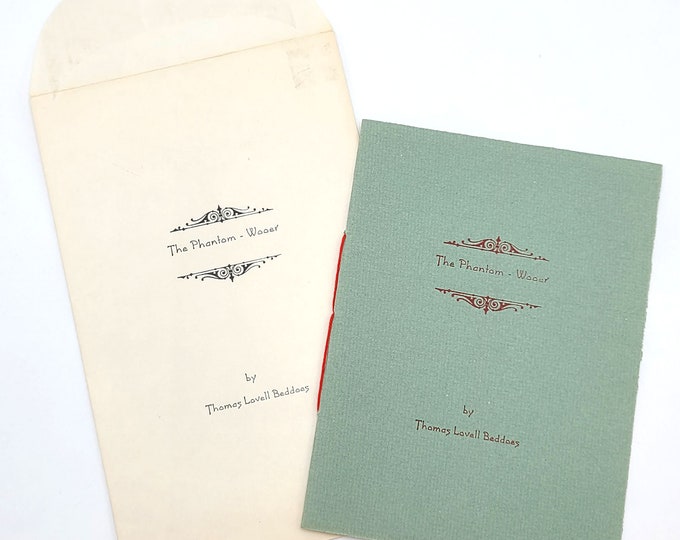 The Phantom-Wooer Thomas Lovell Beddoes 1977 C.M James Signed ~ Fantome Press ~ Fine Press Edition