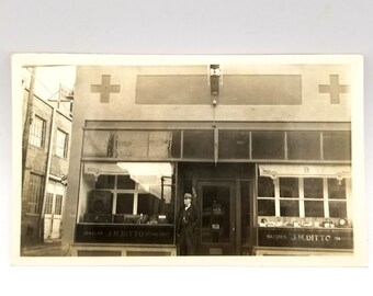 Photo of J. M. Ditto, jeweler and optometrist, in Monte Vista, Rio Grande County, Colorado