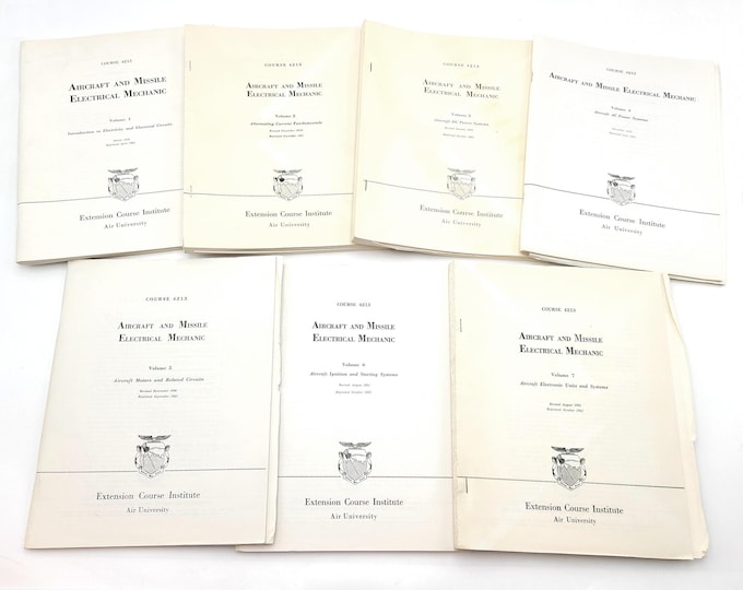 Aircraft and Missile Electrical Mechanic, Course 4213 [7 of 8 volumes] 1958/1962 USAF Air University ~ Chanute/Gunter Air Force Base