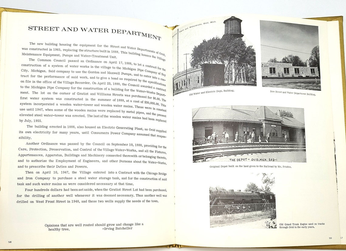 History of Ovid Michigan 1967 Clinton County Business Church Etsy
