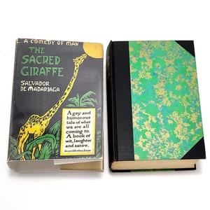 Sacred Giraffe by SALVADOR DE MADARIAGA 1926 Alternative Future Civilization Satire Novel in Dust Jacket
