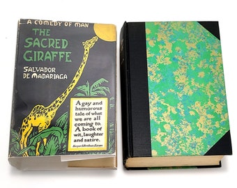 Sacred Giraffe by SALVADOR DE MADARIAGA 1926 Alternative Future Civilization Satire Novel in Dust Jacket