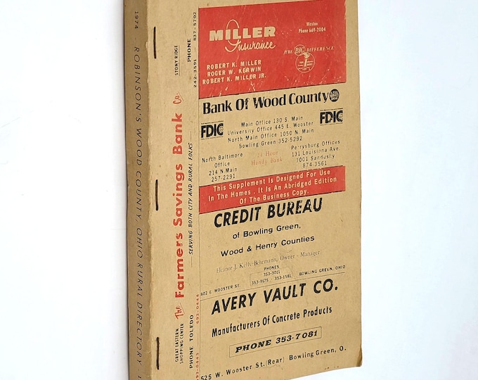 Robinson's 1974 Wood County, Ohio Rural Directory ~ Genealogy ~ Farms ~ (similar to city directory)