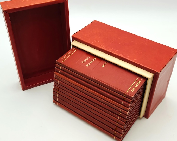 The Indiana Society of Chicago ~ 1911 ~ 12 vols in custom box ~ Hoosier/Indiana authors (George Ade, Kin Hubbard, Gene Stratton-Porter, etc)