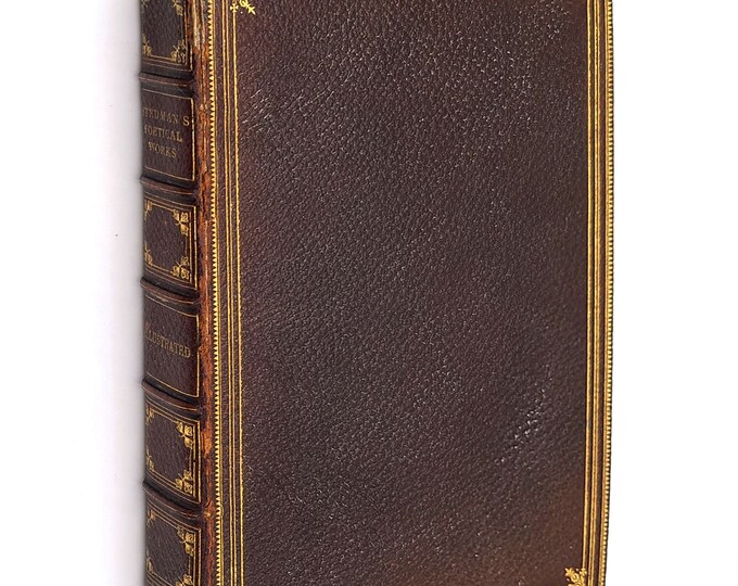 Poetical Works of Edmund Clarence Stedman 1891 Poetry ~ Household Edition ~ Leather Fine Binding ~ Houghton Mifflin