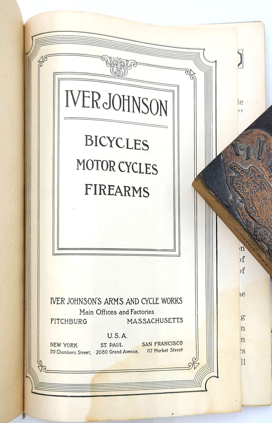 Iver Johnson Bicycles Motor Cycles Firearems 1915 Catalog Etsy