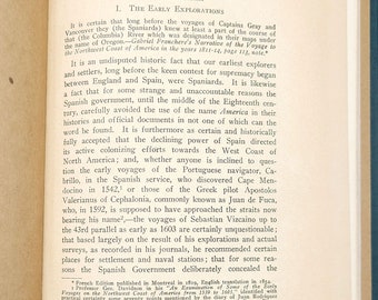 The Early Explorations and the Origin of the Name of the Oregon Country 1920 ~ William Galvani inscribed to Lewis H. McArthur ~ history