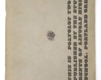 Polyglot #2 ~ 1966 student literary journal of Lincoln High School, Portland, Oregon