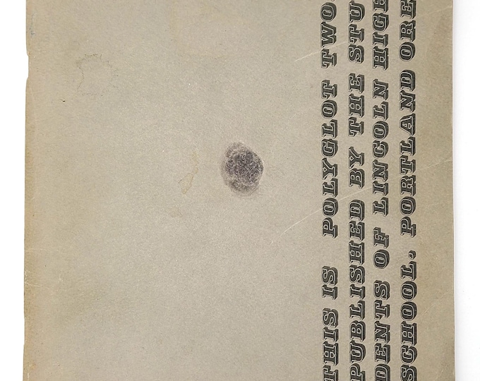 Polyglot #2 ~ 1966 student literary journal of Lincoln High School, Portland, Oregon