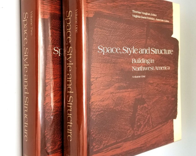 Space Style & Structure: Building in Northwest America 2 Vol SIGNED Thomas Vaughan ~ Oregon, PNW Architecture History