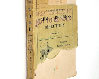 1947-48-49 Wood County [Ohio] Farm and Business Directory ~ Genealogy ~ (similar to city directory)