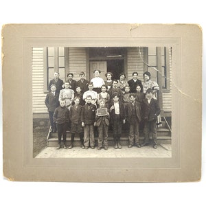Schulfoto in Washtucna, Adams County, Washington 1908 Schoolhouse Class