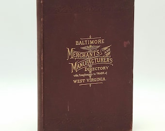 1887 Baltimore Merchants' and Manufacturers' Directory ~ Z. F. "Zeddie" Williams ~ Classified Business ~ History Reference Advertising