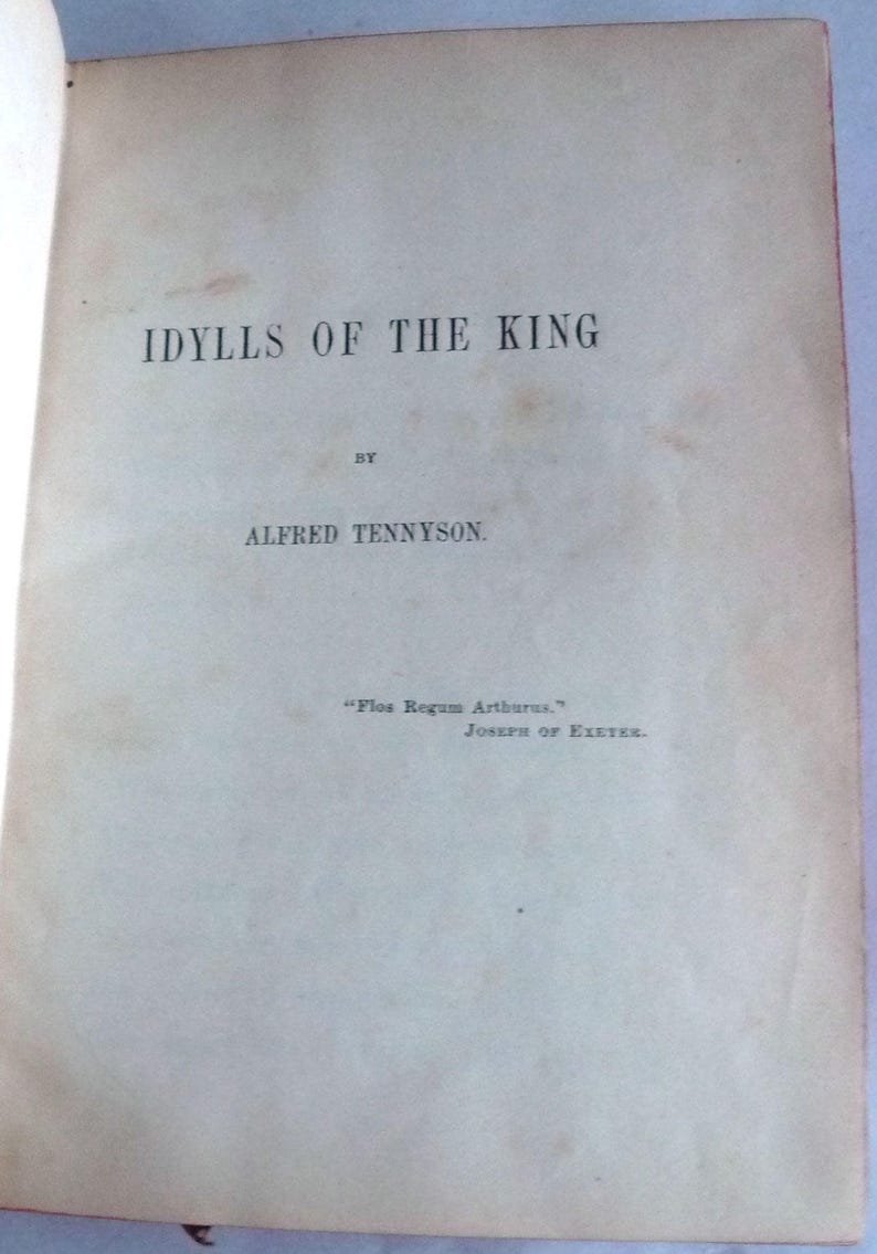 Idylls of the King Enid & Coming of Arthur Tennyson Etsy