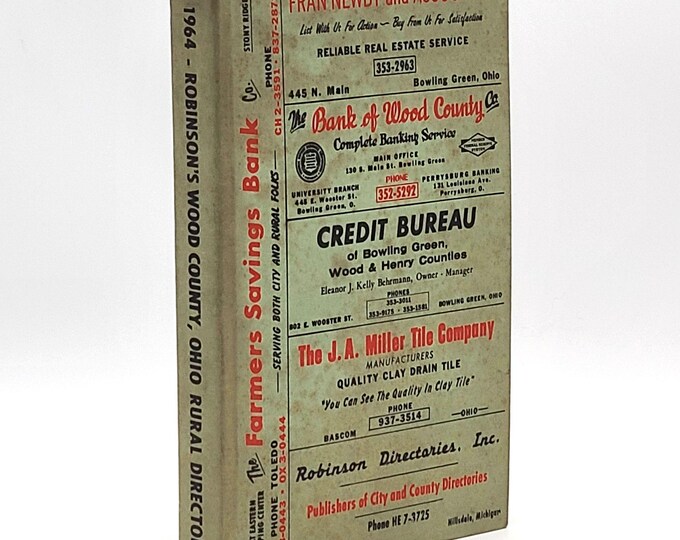Robinson's 1964 Wood County, Ohio Rural Directory ~ Genealogy ~ Farms ~ (similar to city directory)