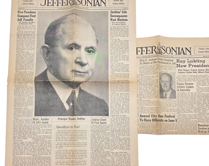 Jefferson High School 1940 student newspaper [special Principal Hopkin Jenkins edition] Portland, Oregon
