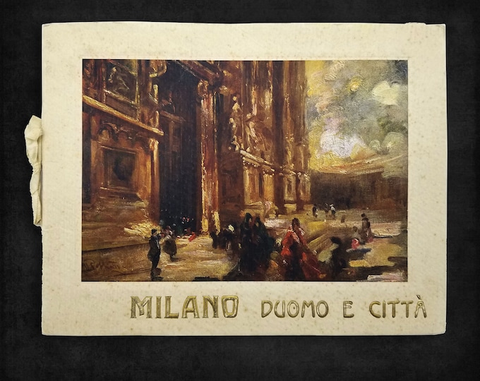 Vintage Photo Souvenir: Milano - Duomo e Citta Italy Ca. 1920 City of Milan and Cathedral