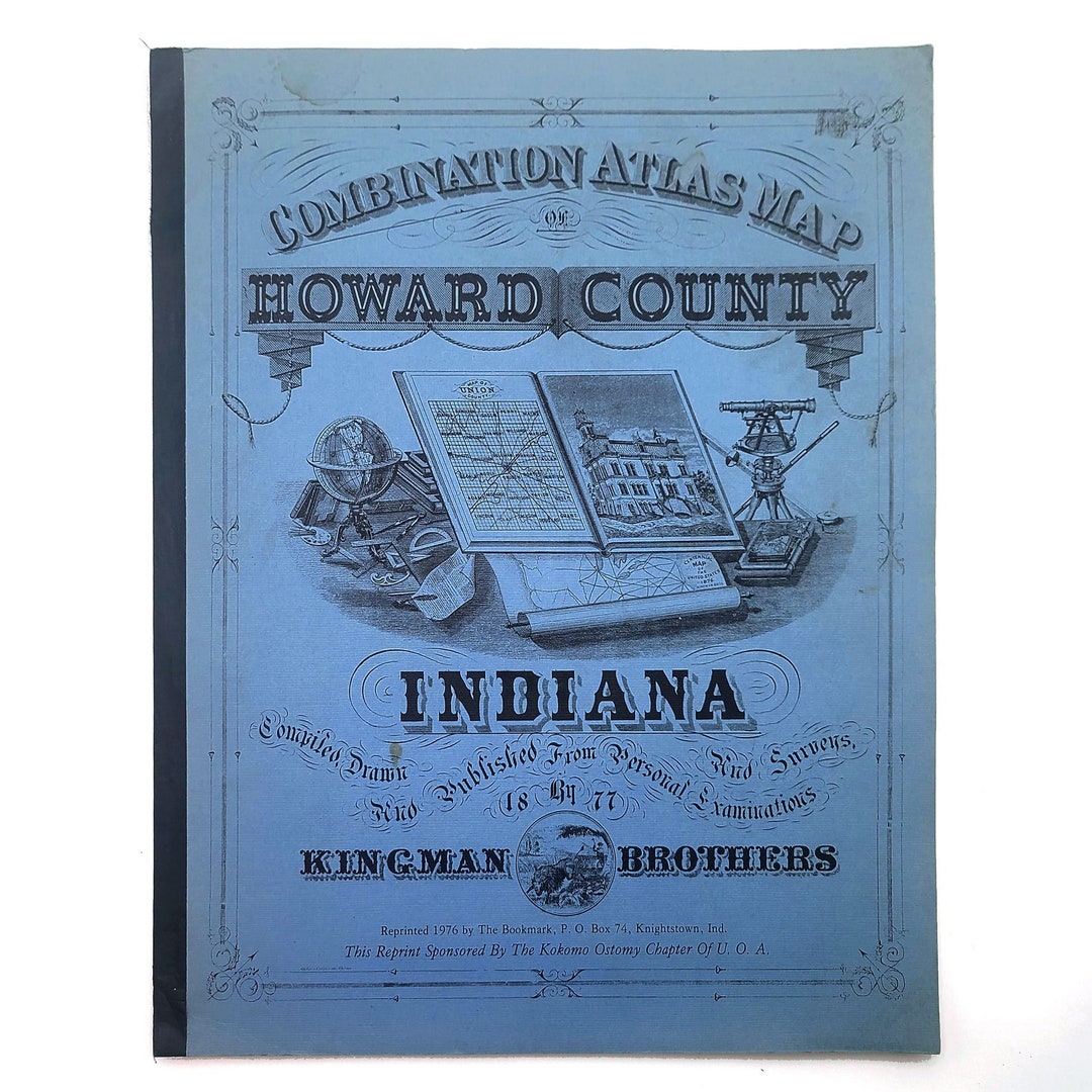 1877 Combination Atlas Map of Howard County, Indiana Property Maps