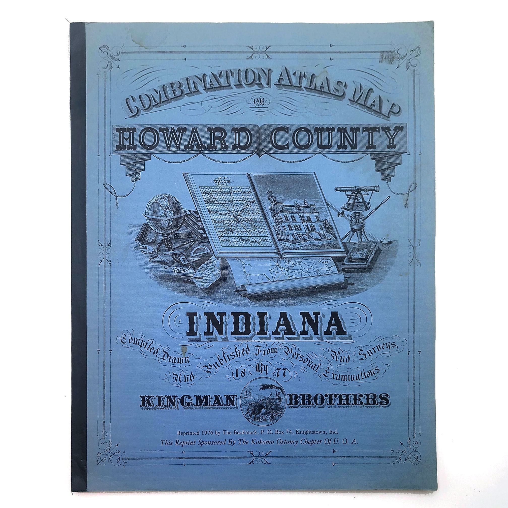 1877 Combination Atlas Map of Howard County, Indiana Property Maps