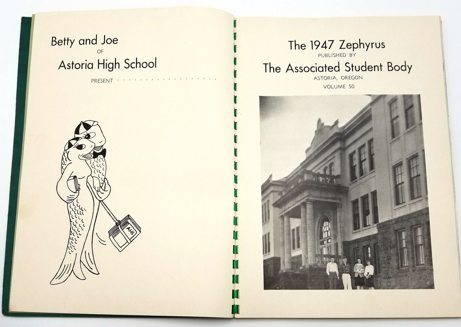 Astoria High School Yearbook annual 1947 Zephyrus Clatsop Etsy
