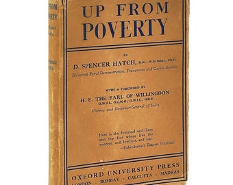 Up From Poverty in Rural India 1932 Duane Spencer Hatch SIGNED First Edition ~ Rural Reconstruction & Social Conditions ~ Sociology