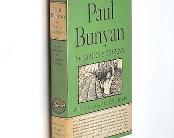 Paul Bunyan 1948 James Stevens SIGNED ~ illustrations by Allen Lewis