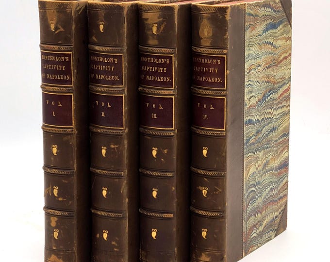 History of the Captivity of Napoleon at St. Helena [4 volumes, complete] 1847 Montholon [Edwin P. Christy's copy]