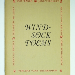 Wind-Sock Poems 1981 Howlet Press Women&#39;s Poetry Anthology Portland Oregon - Poems Verse - Limited Rare