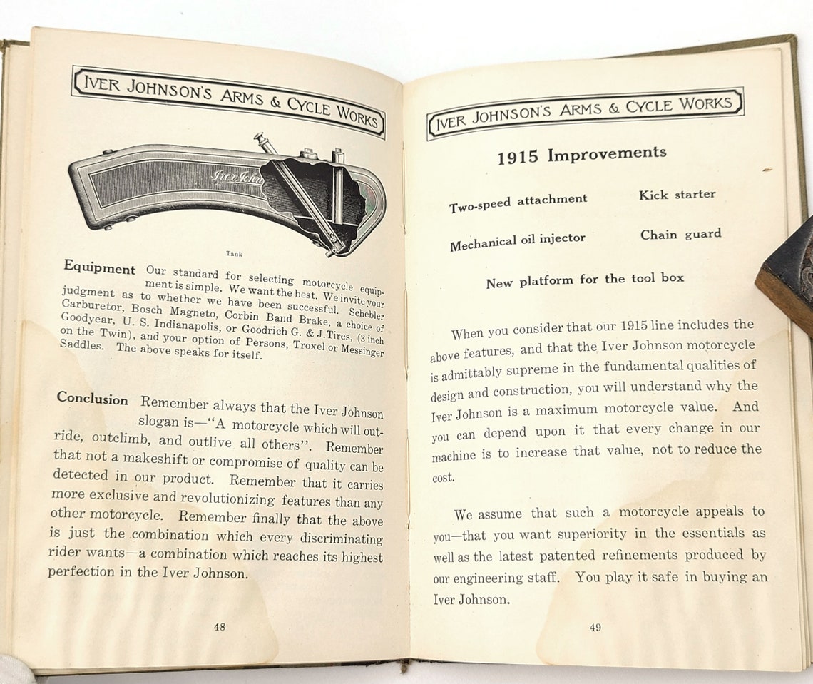 Iver Johnson Bicycles Motor Cycles Firearems 1915 Catalog Etsy