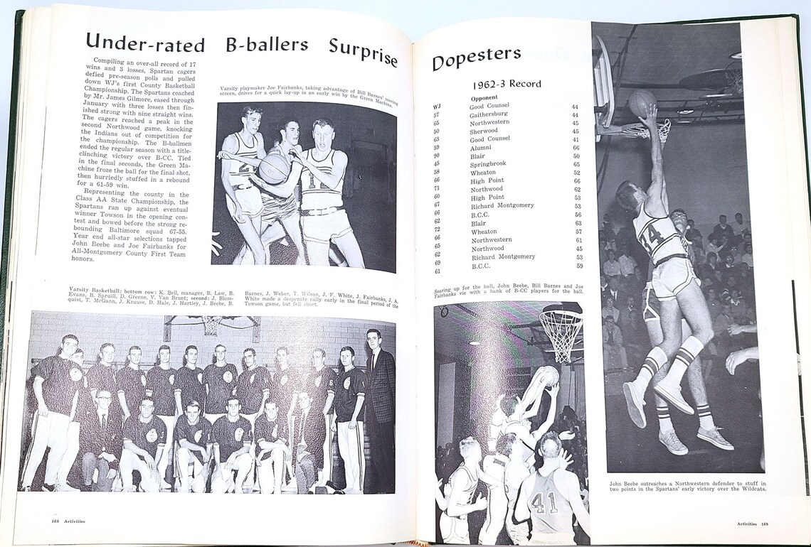 Walter Johnson High School 1963 Yearbook the Windup Bethesda Etsy