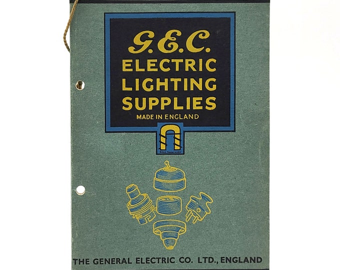 G.E.C. Electrical Lighting Supplies catalog 1934 British light switches, sockets, plugs, etc bakelite, roanoid, ivoroid ~General Electric Co