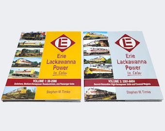 Erie Lackawanna Power in Color: Volume 1 & 2 by Stephen Timko ~ railroad/railway train locomotives ~ history