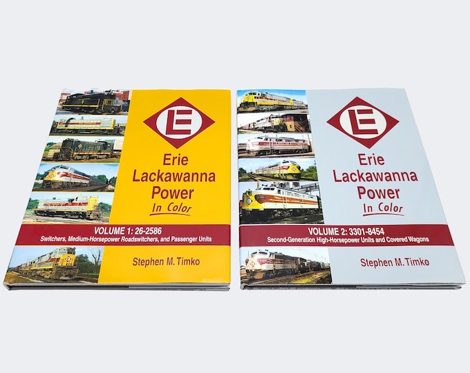 Erie Lackawanna Power in Color: Volume 1 & 2 by Stephen Timko ~ railroad/railway train locomotives ~ history