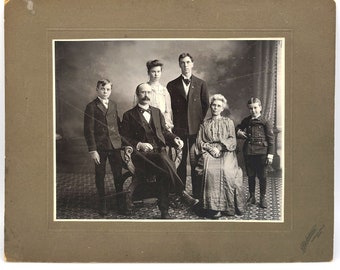 Photograph of Rev. Frank B. Cowgill family, Redwood Falls/County, Minnesota, circa 1905 Mankato Northfield