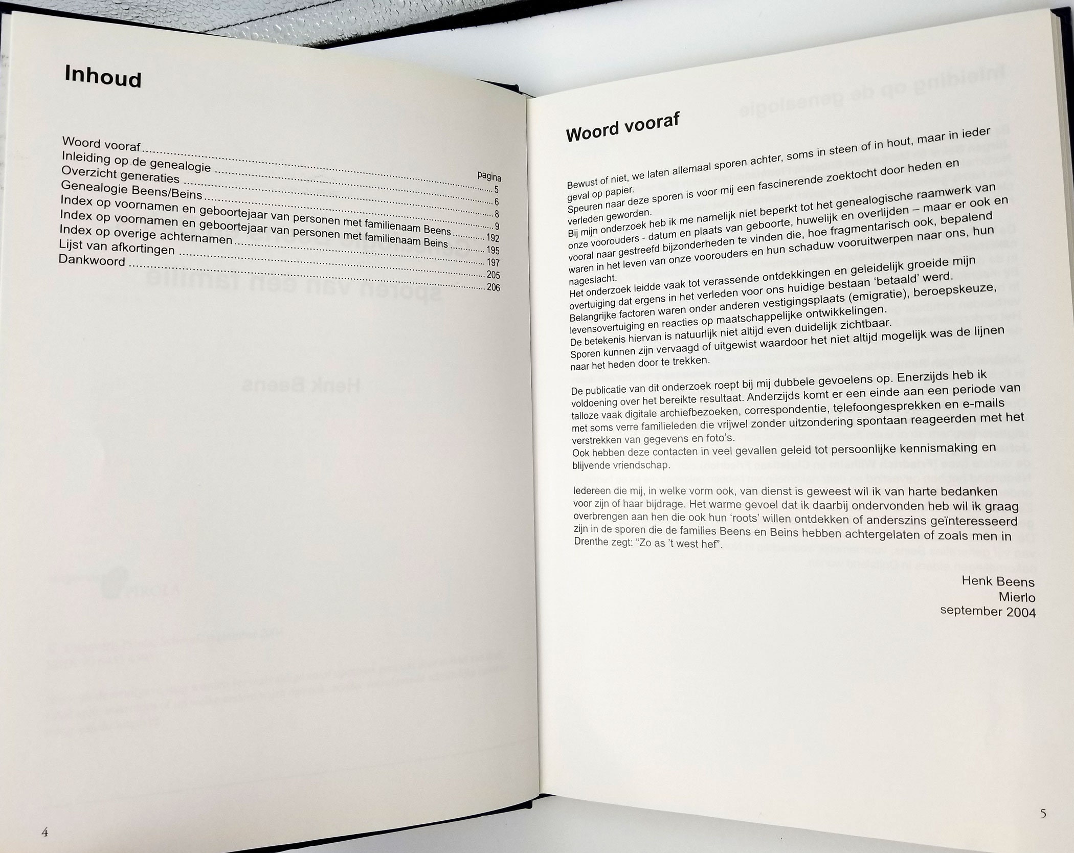 Ds J Beens Gescheiden Genealogie Beens En Beins, Sporen Van Een Familie 2004 by Henk Beens