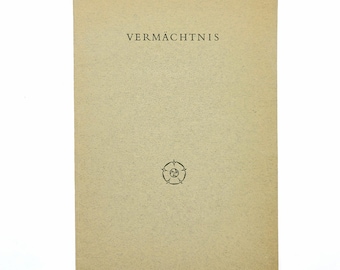 Vermächtnis: Übertragungen 1952 poetry translations by Werner Vordtriede
