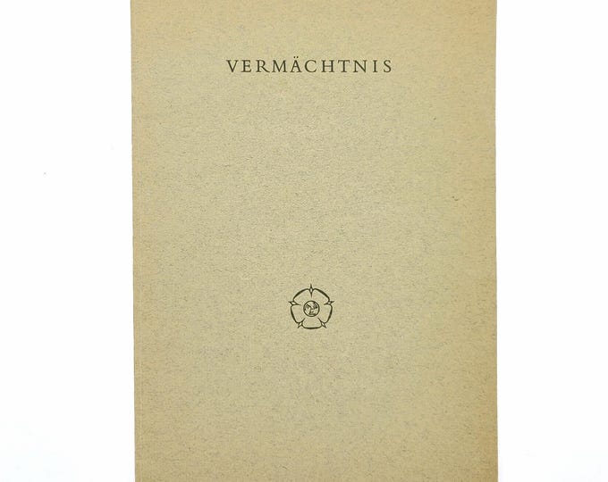 Vermächtnis: Übertragungen 1952 poetry translations by Werner Vordtriede